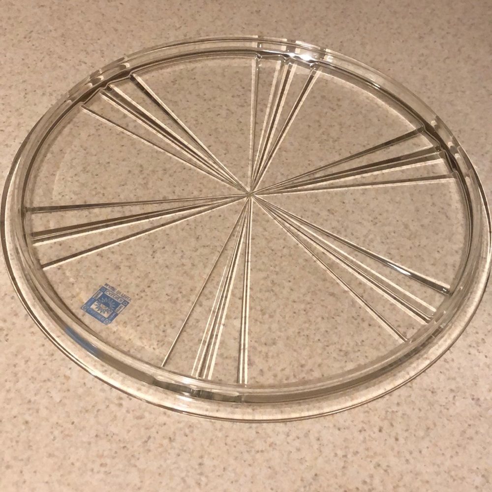 Crystal serving tray